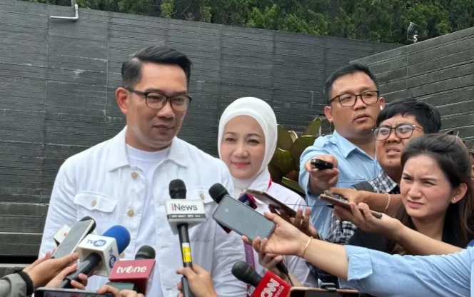 
					Arsip- Mantan Gubernur Jawa Barat Ridwan Kamil saat memberikan keterangan di Kota Bandung, Jawa Barat/ANTARA/