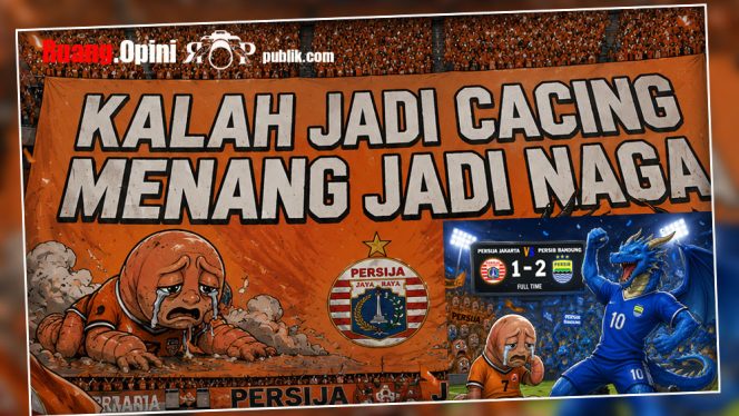 
					Spanduk “Kalah Jadi Cacing” Berbalik Jadi Sindiran Usai Persija Kalah dari Persib
